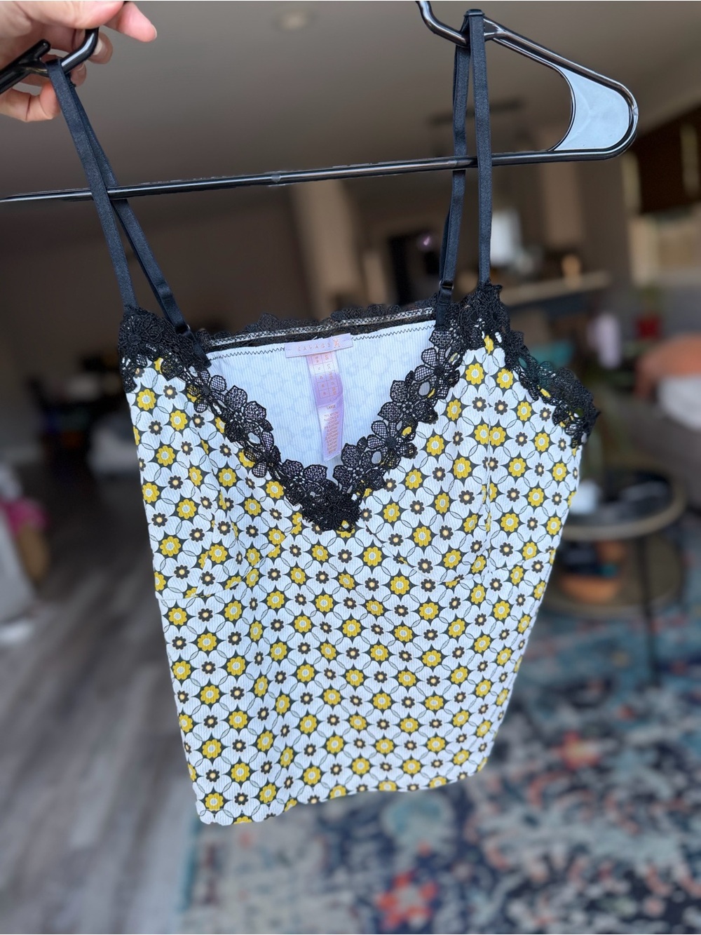 Savage X Fenty Floral Lace Cami Top
- Black & Yellow